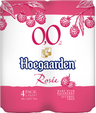 Hoegaarden Rosée 0,0% 4pack met blikjes van 33cl
